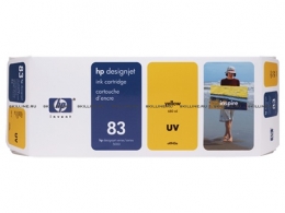 Картридж HP 83 Yellow UV для Designjet 5000/5000ps/5500/5500ps 680-ml (C4943A). Изображение #1