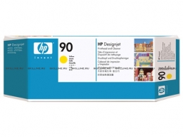 Набор HP 90 Yellow печатающая головка + устройство очистки для Designjet 4000/4000ps/4020/4500/4500ps/4520 (C5057A). Изображение #1