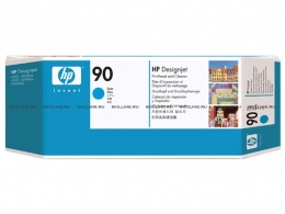 Набор HP 90 Cyan печатающая головка + устройство очистки для Designjet 4000/4000ps/4020/4500/4500ps/4520 (C5055A). Изображение #1