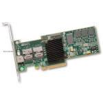 Контроллер LSI SAS  , RAID Supported , Plug-in Card Form Factor , PCI Express x8 Host Interface , Low-profile Card Height , MegaRAID Product Line  (LSI00180)