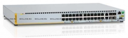 Коммутатор Allied Telesis L2+ managed stackable switch, 24 POE+ ports 10/100Mbps, 2-port SFP/Copper combo port, 2 dedicated stack slots, 1 Fixed AC power supply (AT-x310-26FP). Изображение #1