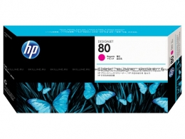 Набор HP 80 Magenta печатающая головка + устройство очистки для Designjet 1050c/c plus/1055cm/cm plus (C4822A). Изображение #1