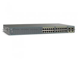 Коммутатор Cisco Catalyst 2960Plus 24 10/100 PoE+2 T/SFP LAN Base, Russia (WS-C2960R+24PC-L). Изображение #1