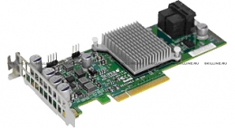 Контроллер LSI  8 Internal Ports SATA/SAS HBA Adapter Card - 12Gb/s per port,  SAS 3008 Controller, PCI-E 3.0 x8, Low-Profile, Supports up to 122 devices as HBA only, in IT Mode (JBOD)  (AOC-S3008L-L8E). Изображение #1
