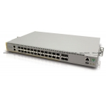 Коммутатор Allied Telesis Stackable L3 switch with 24 x 100/1000 SFP ports and 4 10G SFP+ ports. Dual DC Power supplies, Industrial Temperature (AT-IE510-28GSX-80)