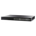 Коммутатор Cisco Systems SF300-24PP 24-port 10/100 PoE+ Managed Switch w/Gig Uplinks (SF300-24PP-K9-EU)