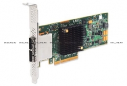Низкопрофильный HBA-адаптер, восемь внешних портов SATA и SAS, 6 Гбит/с, PCIe 3.0  (LSI00300). Изображение #1