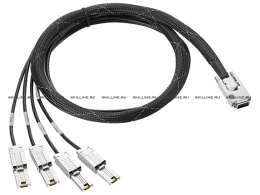 External SAS to mini-SAS Fanout Cable (AH587A). Изображение #1