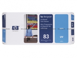 Набор HP 83 Cyan UV печатающая головка + устройство очистки для Designjet 5000/5000ps/5500/5500ps (C4961A). Изображение #1