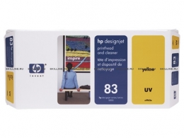 Набор HP 83 Yellow UV печатающая головка + устройство очистки для Designjet 5000/5000ps/5500/5500ps (C4963A). Изображение #1