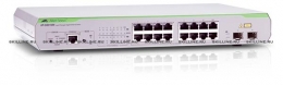 Коммутатор Allied Telesis 16 x  10/100/1000Mbps port managed switch with 2 SFP uplink slots, Fixed AC power supply, RJ45 Console connector (AT-GS916M). Изображение #1