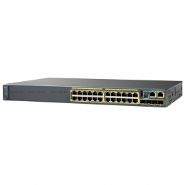 Коммутатор Cisco Catalyst 2960-X 24 GigE PoE 110W, 2xSFP + 2x1GBT, LAN Base (WS-C2960X-24PSQ-L). Изображение #1