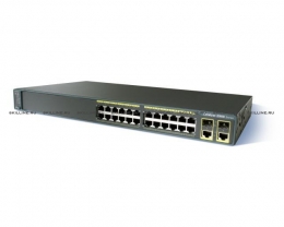 Коммутатор Cisco Catalyst 2960 Plus 24 10/100 (8 PoE) + 2 T/SFP LAN Lite (WS-C2960+24LC-S). Изображение #1