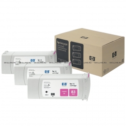 Картридж HP 83 Magenta UV для Designjet 5000/5000ps/5500/5500ps 3x680-ml (C5074A). Изображение #1