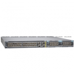 Коммутатор Juniper Networks EX4600, 24 SFP+/SFP ports, 4 QSFP+ ports, 2 expansion slots, redundant fans, 2 DC power supplies, front to back airflow (EX4600-40F-DC-AFO). Изображение #1