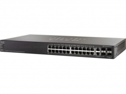 Коммутатор Cisco Systems SF500-24MP 24-port 10/100 Max PoE+ Stackable Managed Switch (SF500-24MP-K9-G5). Изображение #1