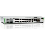 Коммутатор Allied Telesis Gigabit Ethernet Managed switch with 24 ports 10/100/1000T Mbps, 2 SFP/Copper combo ports, 2 SFP/SFP+ uplink slots, single fixed AC power supply (AT-GS924MX)