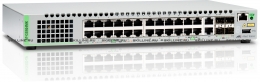Коммутатор Allied Telesis Gigabit Ethernet Managed switch with 24 ports 10/100/1000T Mbps, 2 SFP/Copper combo ports, 2 SFP/SFP+ uplink slots, single fixed AC power supply (AT-GS924MX). Изображение #1