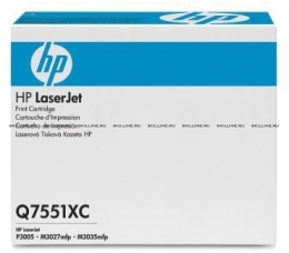 Тонер-картридж HP 51X Black для LJ P3005/M3027/M3035mfp Contract (13000 стр) (Q7551XC). Изображение #1