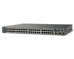 Коммутатор Cisco Systems Catalyst 2960S 48 GigE PoE 370W, 2 x 10G SFP+ LAN Base (WS-C2960S-48LPD-L). Изображение #1