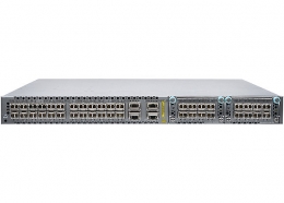 Коммутатор Juniper Networks EX4600, 24 SFP+/SFP ports, 4 QSFP+ ports, 2 expansion slots, redundant fans, 2 AC power supplies, front to back airflow (EX4600-40F-AFO). Изображение #1