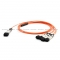 Кабель Cisco Systems 40GBASE Active Optical QSFP to 4SFP breakout Cable, 1m Original (QSFP-4X10G-AOC1M)