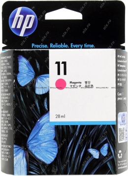 Картридж HP 11 Magenta для Designjet 10ps/20ps/50ps/70/100/100 Plus/110/110nr Plus/111/120/120nr Color Inkjet CP1700 series Business Inkjet 2600 series/1000/1100series/1200series/2200series/2300series/2800series/2230/2280 Officejet 9110/9120/9130/K850 ser (C4837AE). Изображение #1