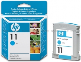 Картридж HP 11 Cyan для Designjet 10ps/20ps/50ps/70/100/100 Plus/110/110nr Plus/111/120/120nr Color Inkjet CP1700 series Business Inkjet 2600 series/1000/1100series/1200series/2200series/2300series/2800series/2230/2280 Officejet 9110/9120/9130/K850 series (C4836AE). Изображение #1