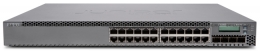Коммутатор Juniper Networks EX3300, 24-Port 10/100/1000BaseT with 4 SFP+ 1/10G Uplink Ports (Optics Not Included) and Internal DC Power Supply (EX3300-24T-DC). Изображение #1
