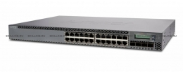 Коммутатор Juniper Networks EX3300 TAA, 24-Port 10/100/1000BaseT (24-Ports PoE+) with 4 SFP+ 1/10G Uplink Ports (Optics not included) (EX3300-24P-TAA). Изображение #1