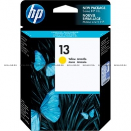 Картридж HP 13 Yellow для Color Inkjet CP1700 series Business Inkjet 2600 series/1000/1100series/1200series/2200series/2300series/2280 Officejet 9110/9120/9130/K850 series 14 ml (1260 стр) (C4817AE). Изображение #1