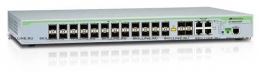 Коммутатор Allied Telesis Layer 2 Switch with 24-SFP fiber (unpopulated) ports plus  4 active 10/100/1000T / SFP Combo ports (unpopulated). ECO SWITCH. Extended Temp (AT-9000/28SP-E). Изображение #1