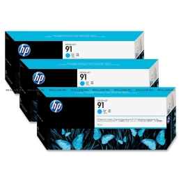 Картридж HP 91 Cyan для Designjet Z6100 Photo Printer 3х775-ml (C9483A). Изображение #1