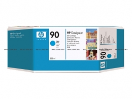 Картридж HP 90 Cyan для Designjet 4000/4000ps/4020/4500/4500ps/4520 225-ml (C5060A). Изображение #1