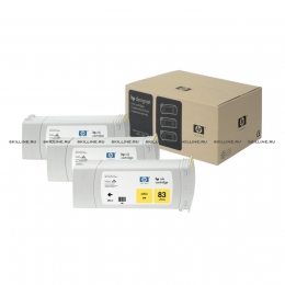 Картридж HP 83 Yellow UV для Designjet 5000/5000ps/5500/5500ps 3x680-ml (C5075A). Изображение #1