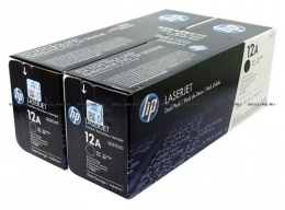 Тонер-картридж HP 12A Black Dual Pack для LJ M1005mfp/1010/1012/1015/1018/1020/1022/M1319mfp/3015/3020/3030/3050/3052/3055 (2х2000 стр) (Q2612AF). Изображение #1