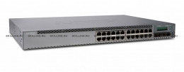 Коммутатор Juniper Networks EX3300 TAA, 24-Port 10/100/1000BaseT with 4 SFP+ 1/10G Uplink Ports (Optics not included) and Internal DC Power Supply (EX3300-24T-DC-TAA). Изображение #1