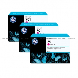 Картридж HP 761 Magenta для Designjet T7100 3х400-ml (CR271A). Изображение #1