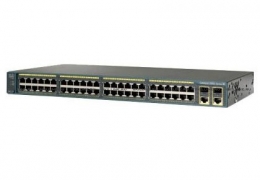 Коммутатор Cisco Catalyst2960Plus48 10/100 PoE+2 1000BT+2 SFP LAN Lite,Russia (WS-C2960R+48PST-S). Изображение #1