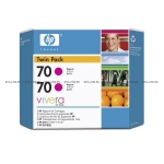 Картридж HP 70 Magenta для Designjet Z2100/Z3100/Z3200/Z5200 Photo Printers 2х130-ml (CB344A)