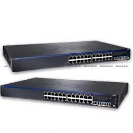 Коммутатор Juniper Networks EX2200 TAA, 24-Port 10/100/1000BaseT (24-ports PoE) with 4 SFP Uplink Ports (Optics not Included) (EX2200-24P-4G-TAA). Изображение #1