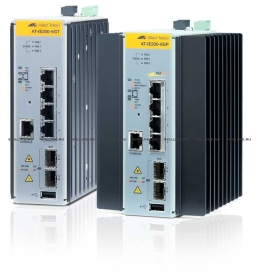 Коммутатор Allied Telesis Managed Industrial switch with 2 x 100/1000 SFP,  4 x 10/100TX POE+, no Wifi (AT-IE200-6FP-80). Изображение #1