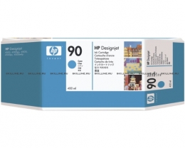 Картридж HP 90 Cyan для Designjet 4000/4000ps/4020/4500/4500ps/4520 400-ml (C5061A). Изображение #1