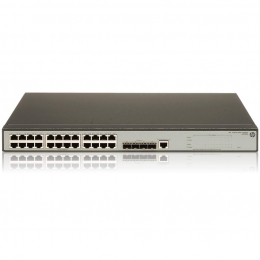 HP V1910-24G Switch (Managed, 24*10/100/1000 + 4 SFP, static routing, 19'') (JE006A). Изображение #1