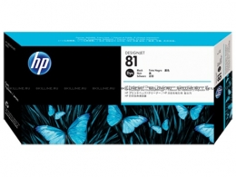 Набор HP 81 Black Dye печатающая головка + устройство очистки для Designjet 5000/5000ps/5500/5500ps (C4950A). Изображение #1