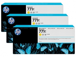 Картридж HP 771C Yellow для Designjet Z6200 3х775-ml (B6Y34A). Изображение #1