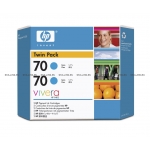 Картридж HP 70 Cyan для Designjet Z2100/Z5200 Photo Printers 2х130-ml (CB343A)