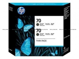 Картридж HP 70 Matte Black для Designjet Z2100/Z3100/Z3200/Z5200 Photo Printers 2х130-ml (CB339A). Изображение #1