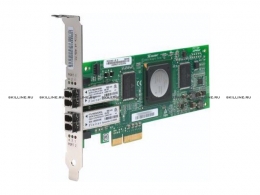 Адаптер HBA Qlogic 4Gb Dual Port FC HBA, x4 PCIe, LC multi-mode optic (QLE2462-CK). Изображение #1