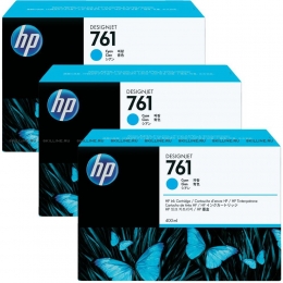 Картридж HP 761 Cyan для Designjet T7100 3х400-ml (CR272A). Изображение #1